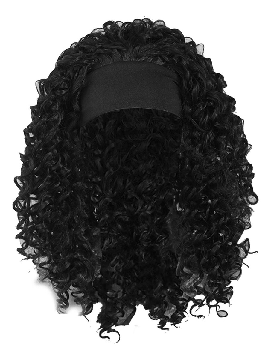 Peruca Preto Branco Mulheres Perucas Rede De 46-55cm - Imagem 5