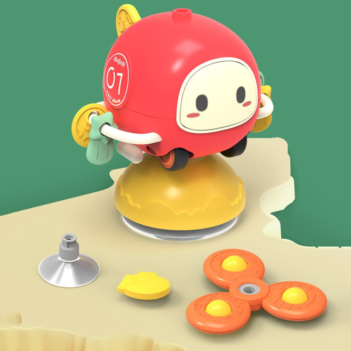 Ventosa, Brinquedo Giratório, Brinquedos De Banho Para Bebês - Imagem 5