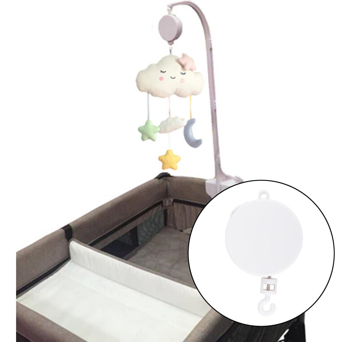 Caixa De Música Móvel Para Bebê Berço Cama Sino Carrinho - Imagem 4