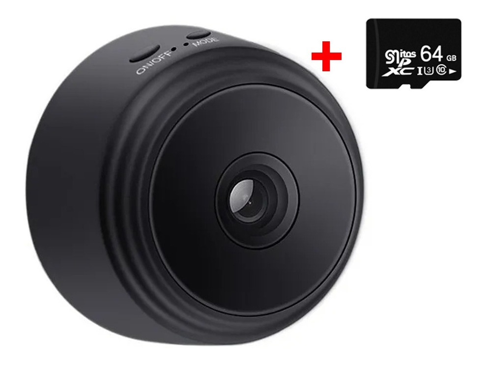 Mini Ip Câmera Wifi Conexão 1080p Infravermelho+cartão De Me