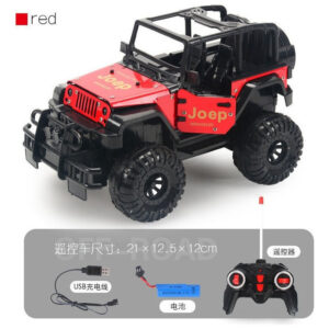 Carro Controle Remoto C/ Luzes De Led Bateria Recarrega 4x4