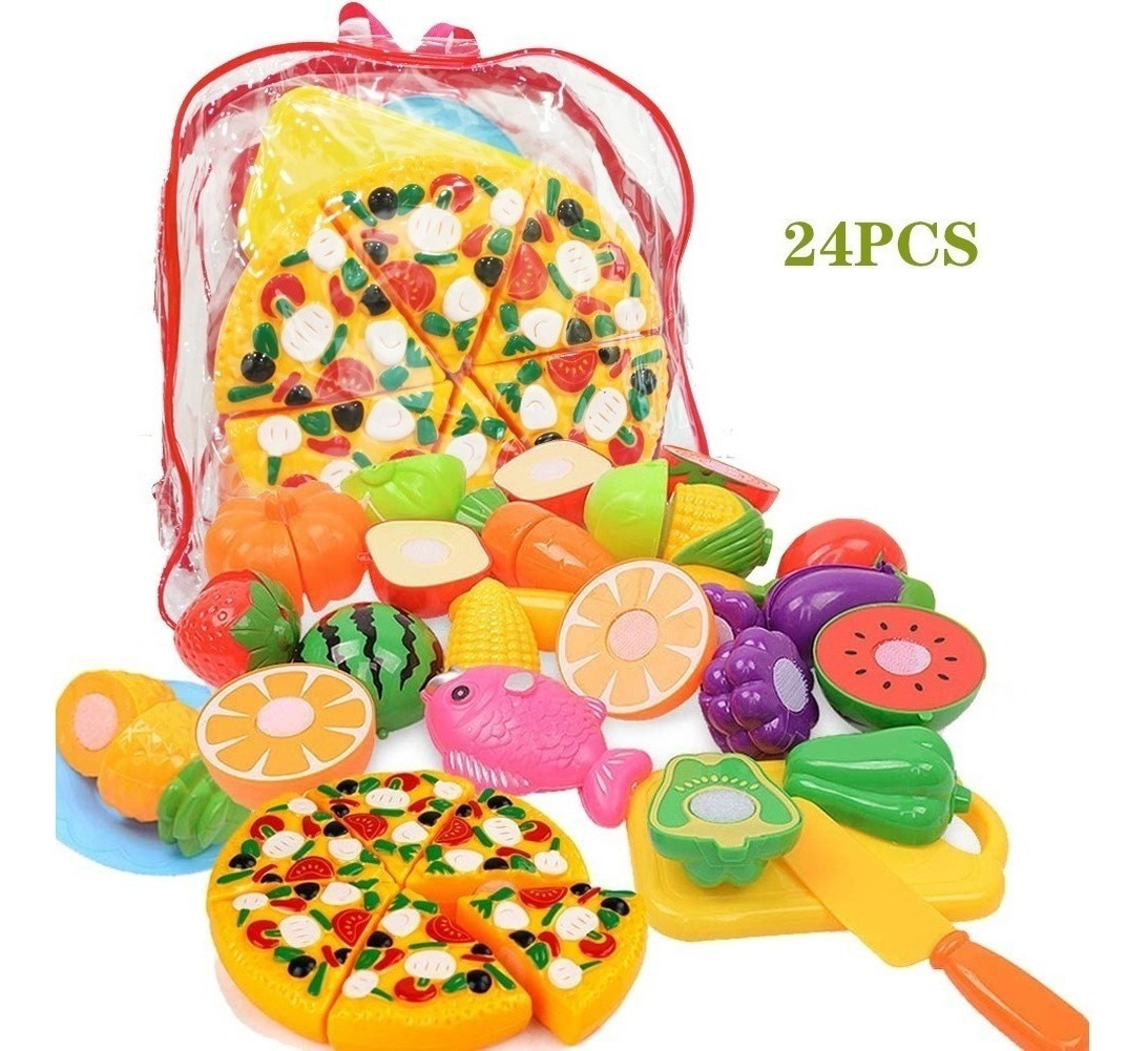 24 Brinquedos De Cozinha Infantis Para Cortar Frutas E Veget