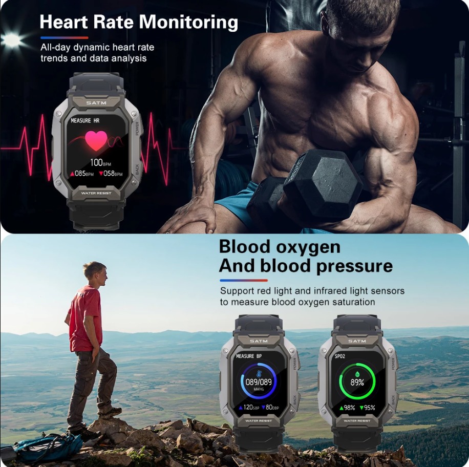 Smartwatch C20, Frequência Cardíaca Original, 3atm, - Imagem 3
