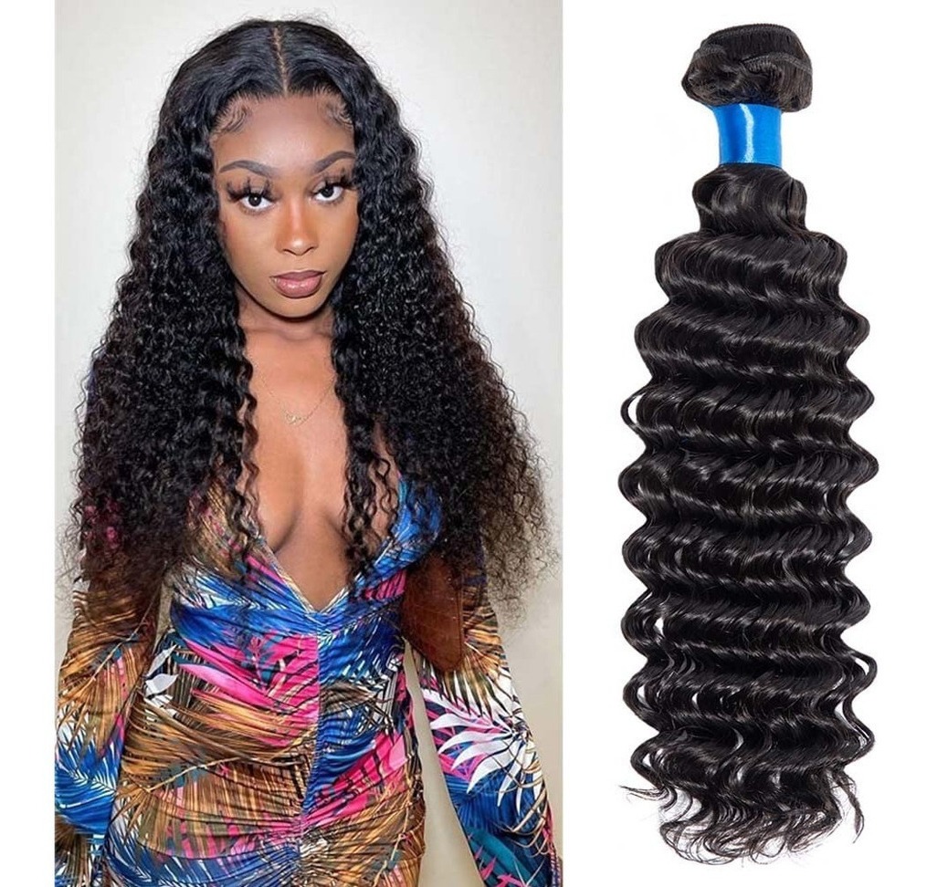 Pacote Virgem Peruca Do Cabelo Humano Cachos De 65cm Preto - Imagem 2