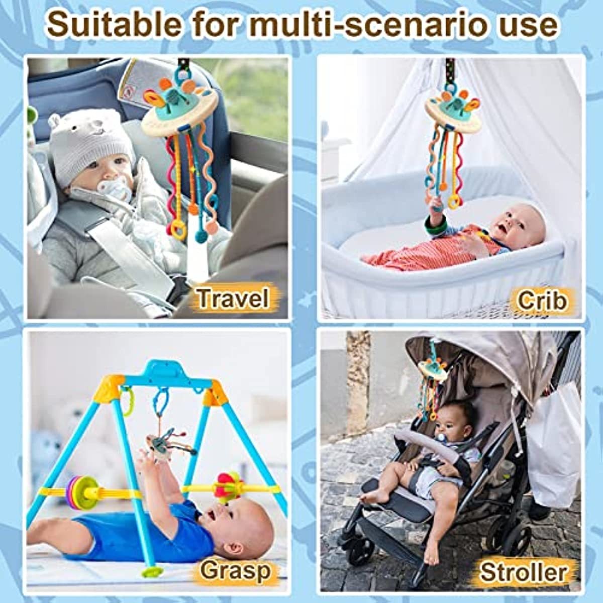 Brinquedos Para Atividades De Puxar De Silicone Para Bebês, - Imagem 8