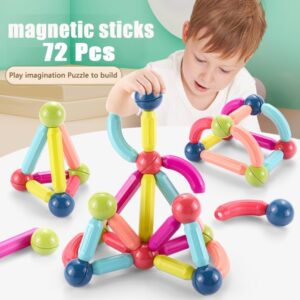 72 Unidades De Blocos Magnéticos Brinquedo Magnetico Montar