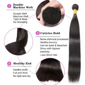 Aplique Cabelo Liso Com Natural Humano Brasileiro 50cm 100g