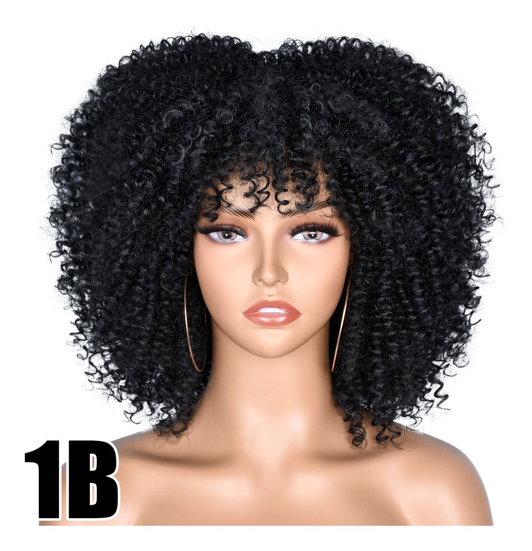 Afro Cabelo Sintético Mulheres Perucas Curtas Encaracoladas - Imagem 25