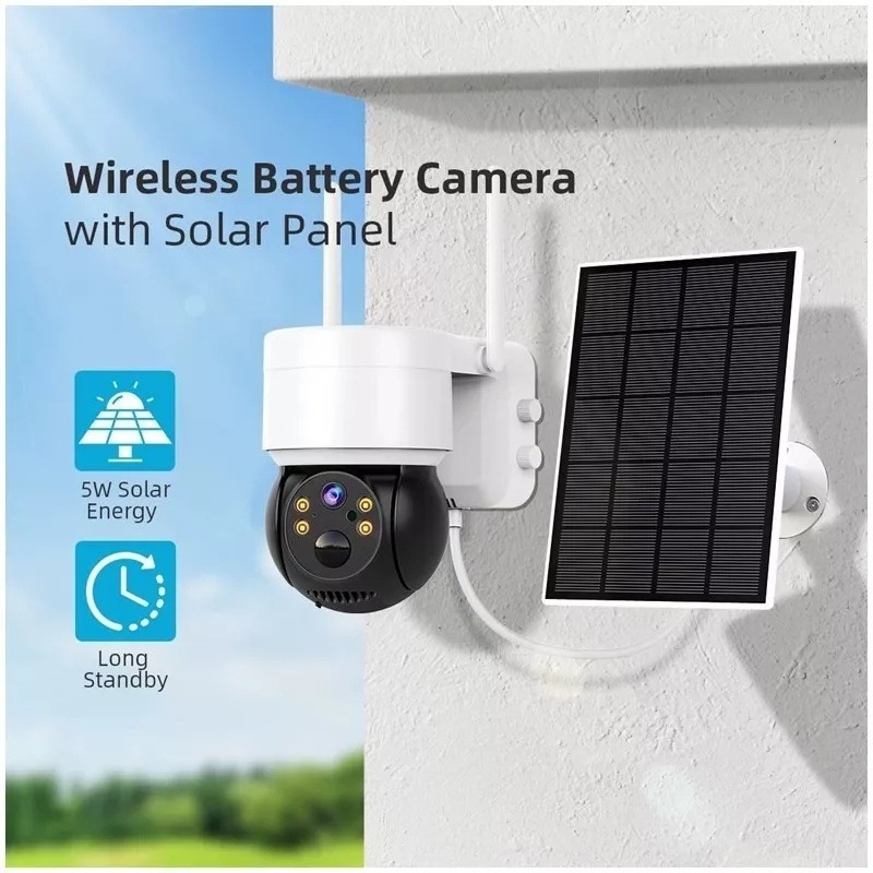 Allyson Câmera Solar Hd Wifi 1080p Ptz Security Camcorder Qw - Imagem 5