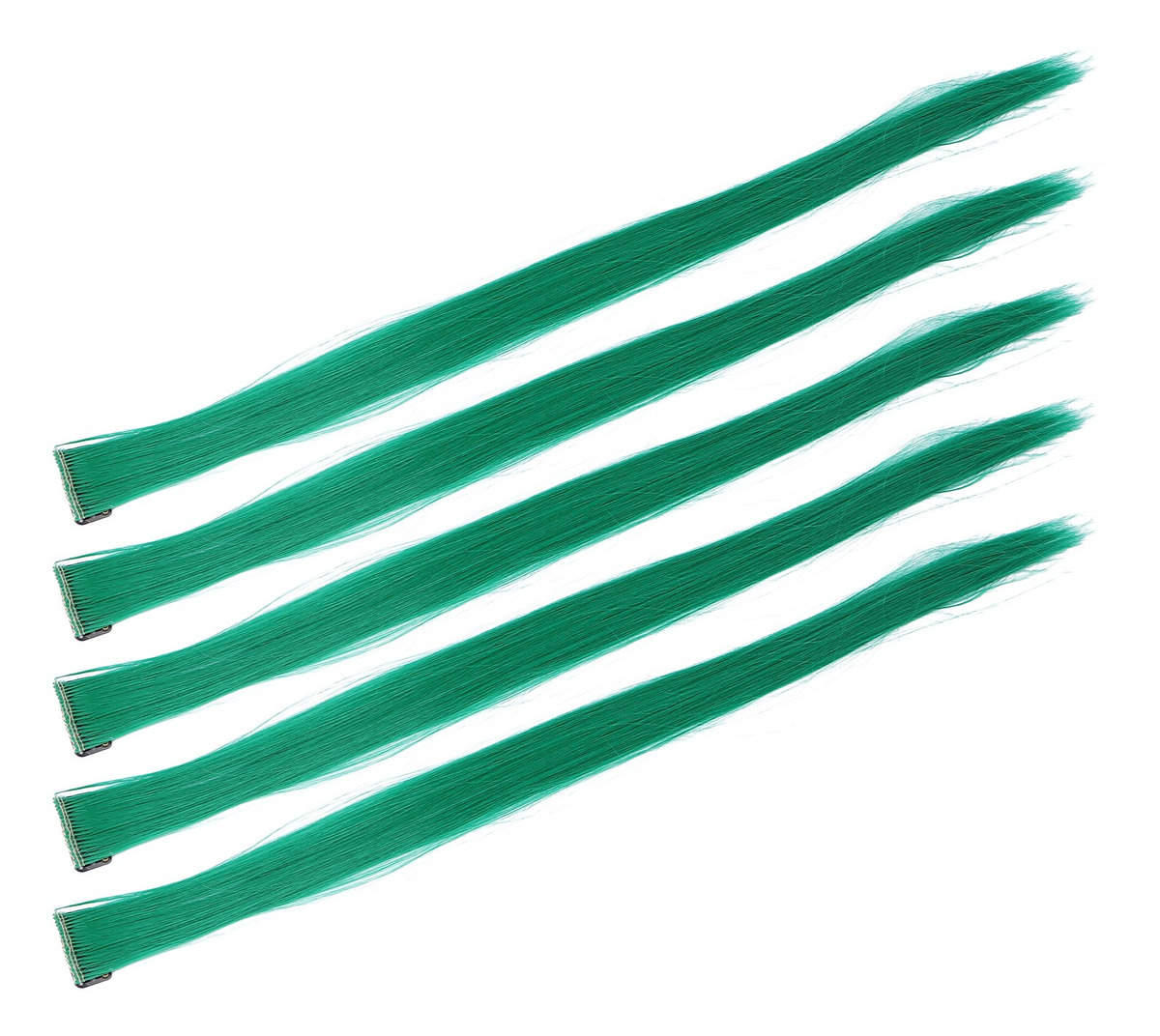 5pcs Grampo De Peruca Reta Cor Brilhante Cabelo De 21,65 Pol - Imagem 6