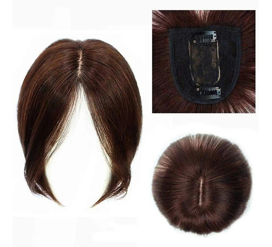 Franja Cabelo Humano Topper 28cm - Imagem 8