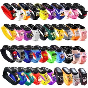 Reloj Infantil Led Pulsera Dibujos Animados Regalo 20 Piezas
