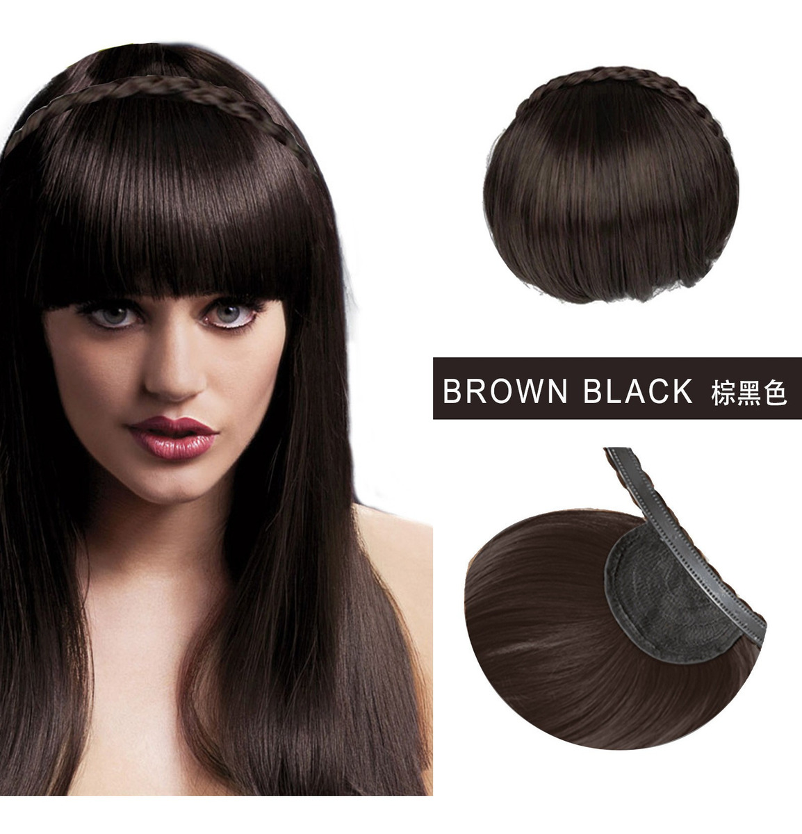 Peruca Pretty Girls Clip On Clip No Cabelo Dianteiro Franja - Imagem 6