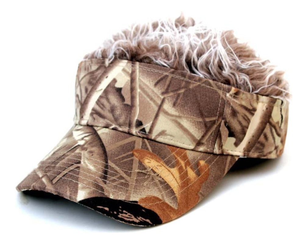 Boné De Peruca Com Peruca De Cabelo De Camufla Falsa Base Só - Imagem 8