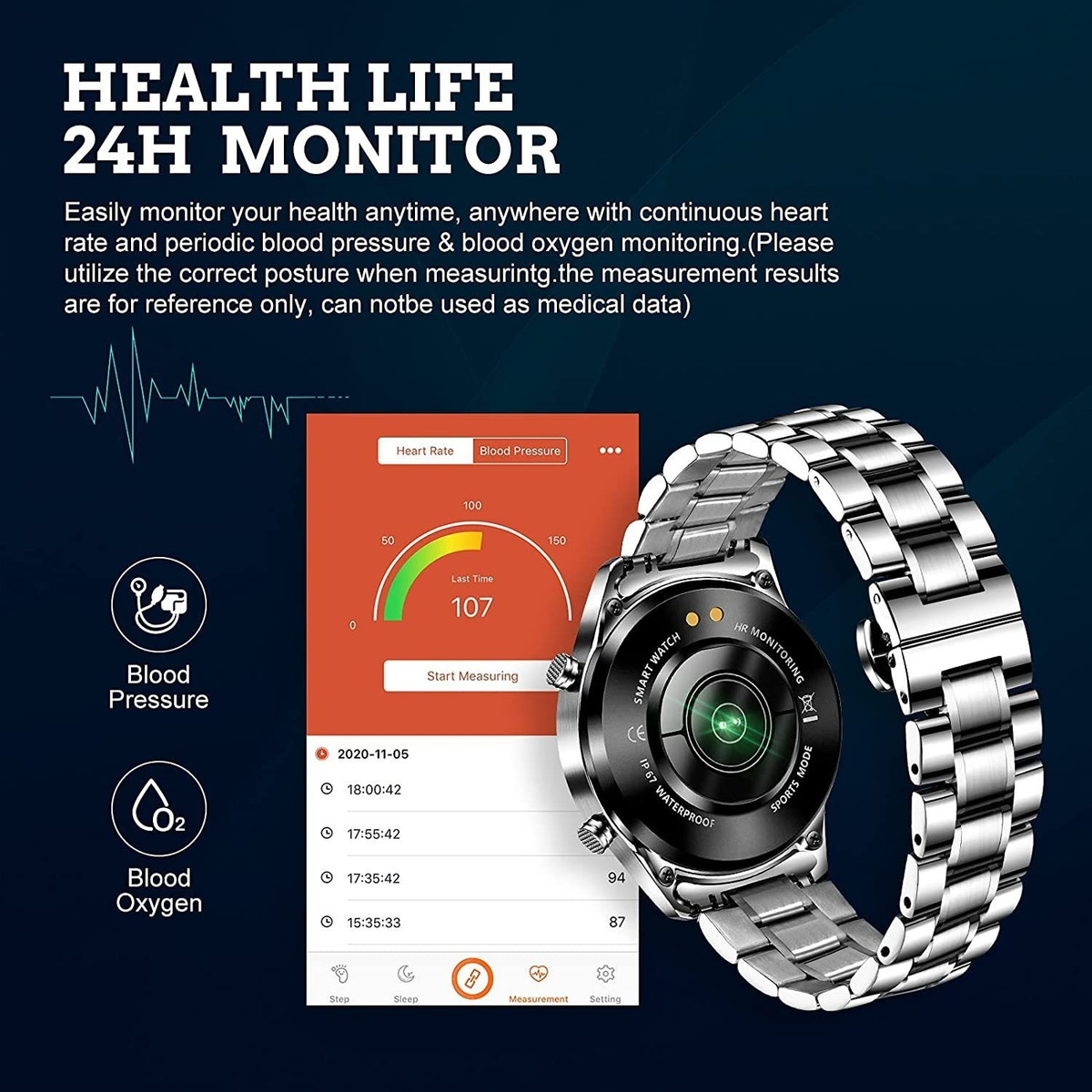 Smartwatch Para Android, Ios, Chamadas, Bate-papo P - Imagem 2