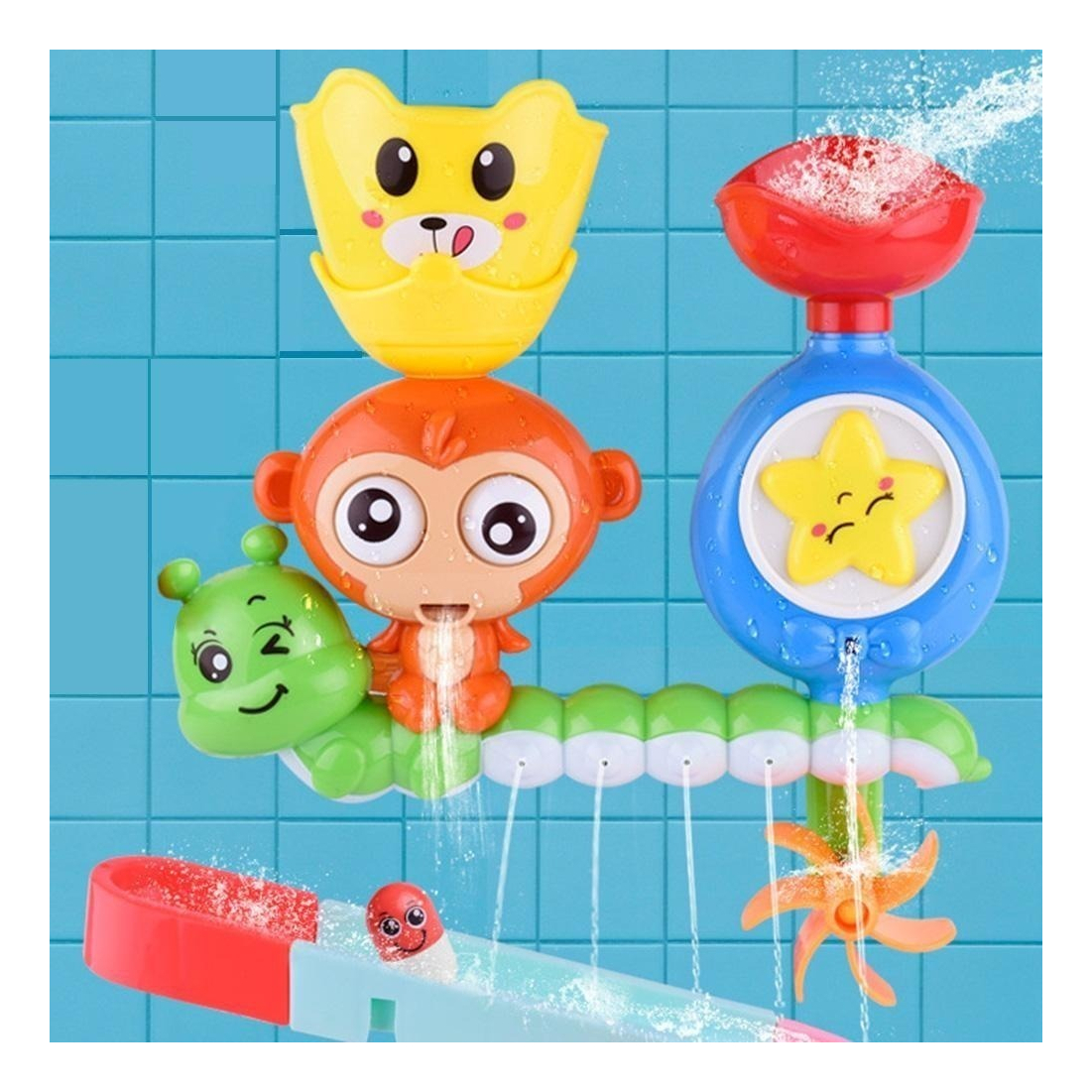 Brinquedo De Parede Para Banho Infantil Sunction Água Sprink - Imagem 5