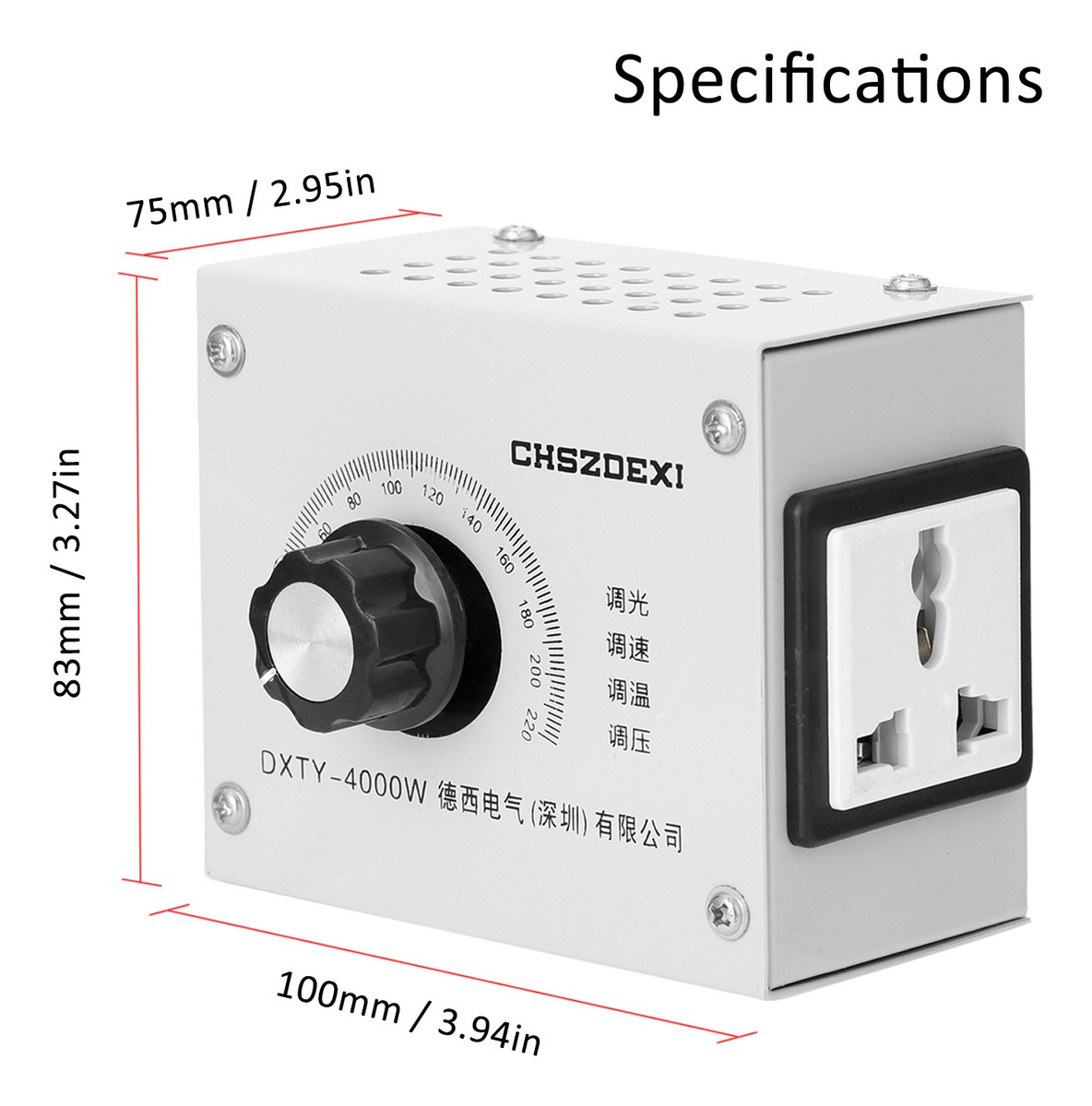 Regulador De Voltagem Variável Compacto Velocidade Portátil - Imagem 9