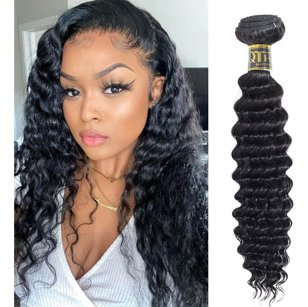Pacote Virgem Peruca Do Cabelo Humano Cachos De 65cm Preto