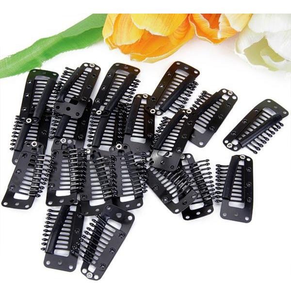 Grampos Pretos 36mm Do Da Pressão De 40 Pces Para A Peruca - Imagem 6