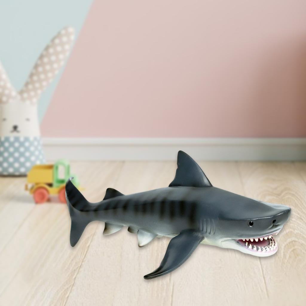 2 Figuras De Ação Tubarão Modelo Miniatura Vida Marinha - Imagem 5