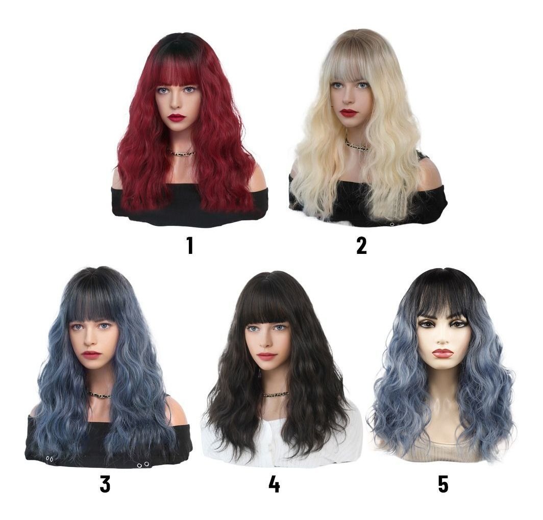 Perucas Vermelhas Para Mulheres Peruca Ondulada Wigfashion S - Imagem 2