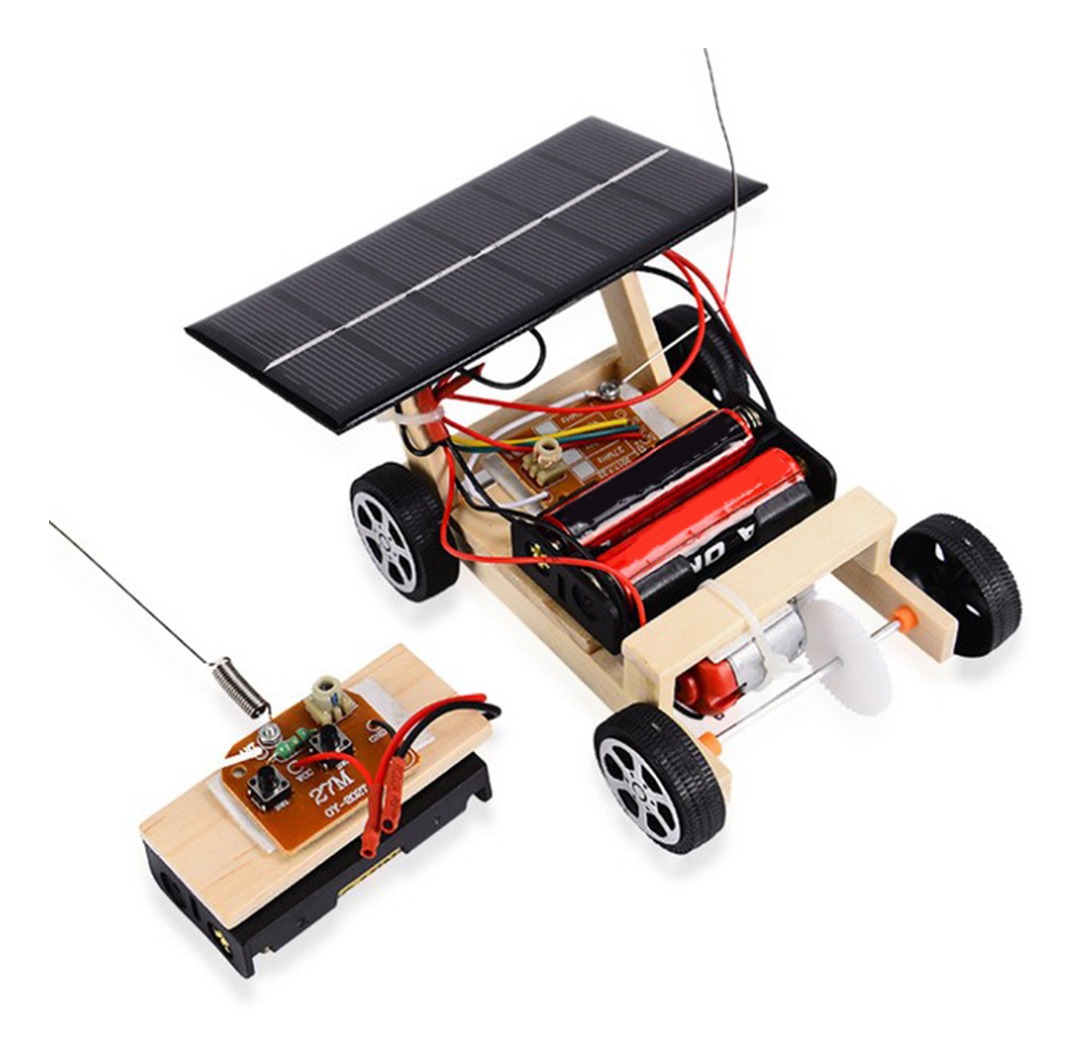 Diy Solar Controle Remoto Carro Crianças Brinquedos Rc Educa - Imagem 4