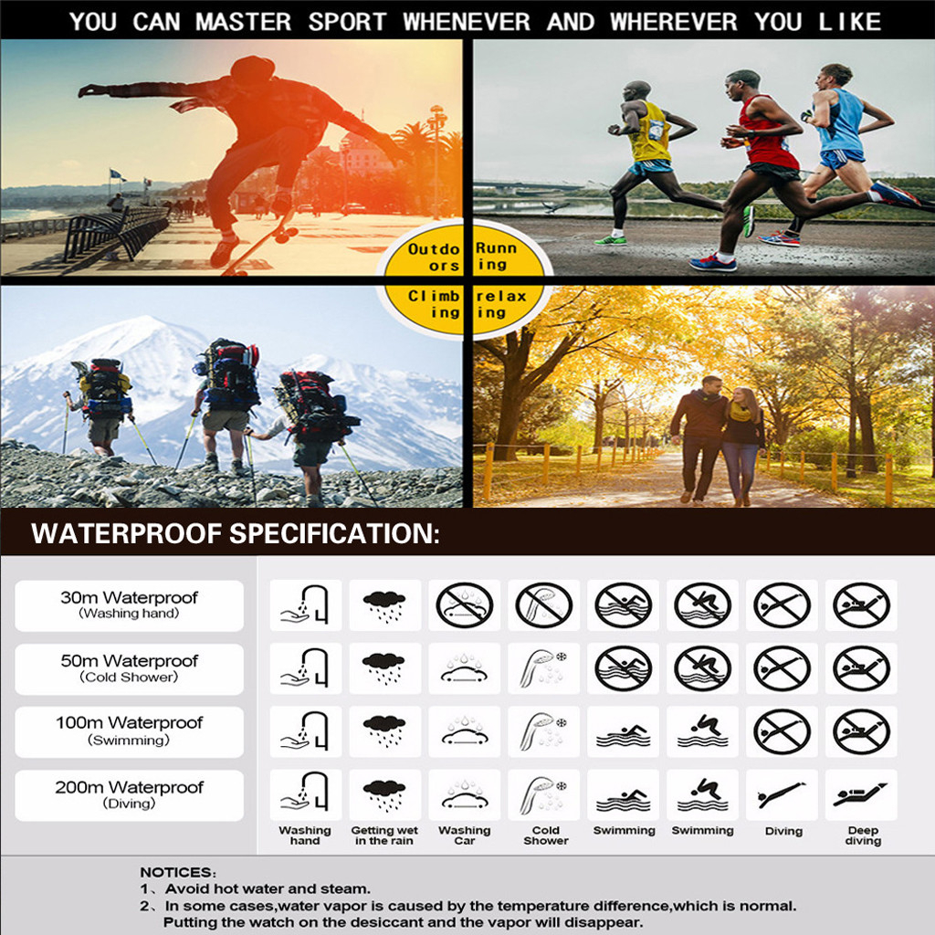 Relógio Masculino P Relógio Esportivo Militar Led Digital Re - Imagem 8
