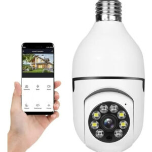 Lampada Camera Ip Segurança Espia Wifi Hd 360 Alarme Casa