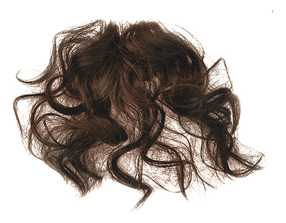Peruca De Extensão De Cabelo Falso Cacheado Natural E Fofo - Imagem 7