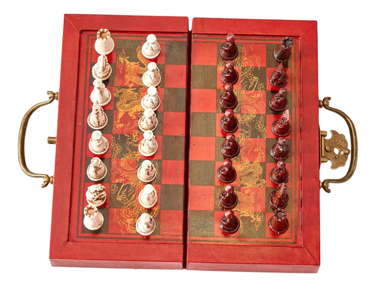 Viagens Xadrez Conjunto Brasil Figuras Antigas Chessman