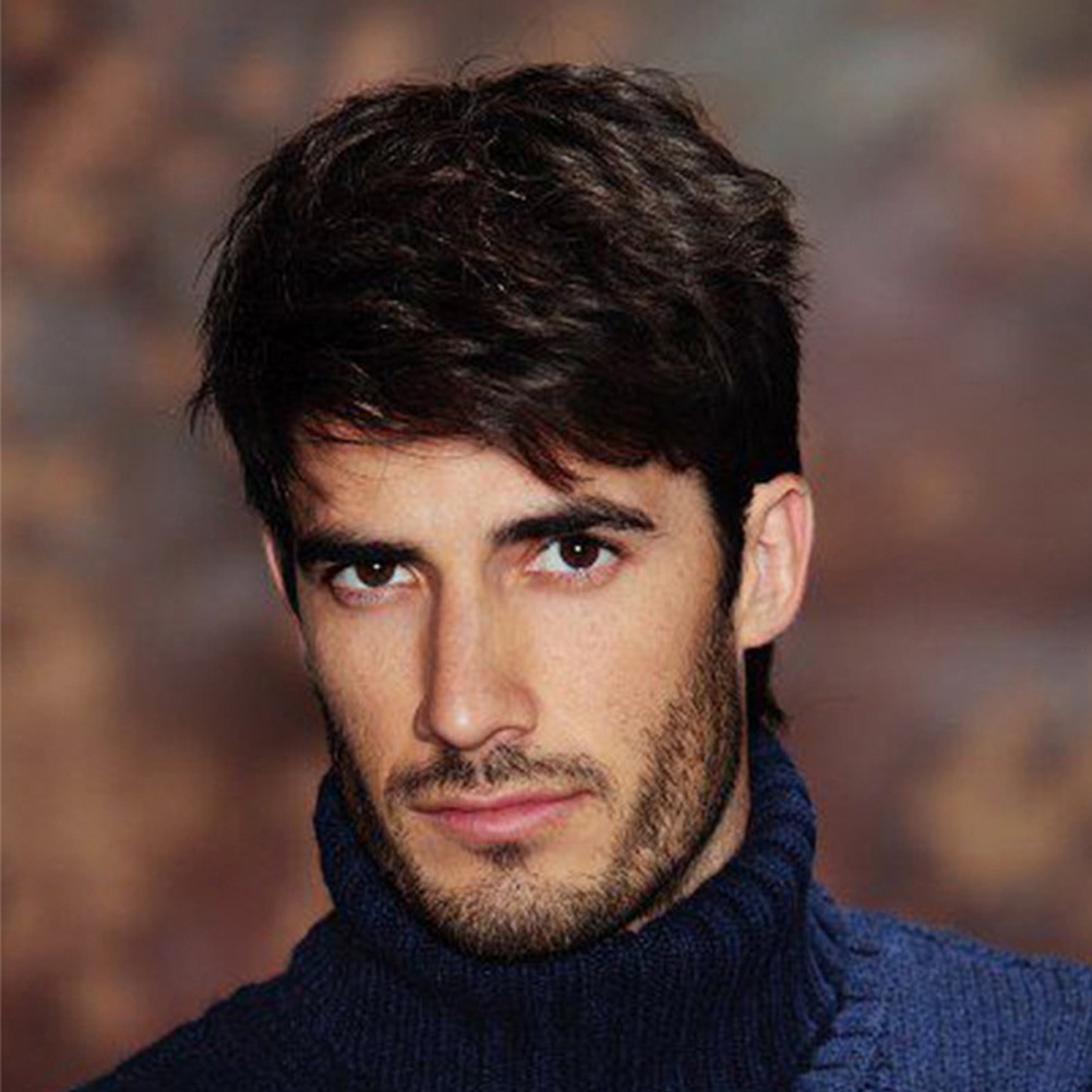 Peruca Masculina Fashion Sintética Resistente Ao Calor - Imagem 7