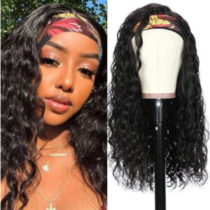 Peruca Headband Peruca De Cabelo Humano Encaracolado Nenhum