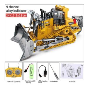 2.4g Bulldozer 11 Canais Rc Carros Rc Escavadeira Brinquedos