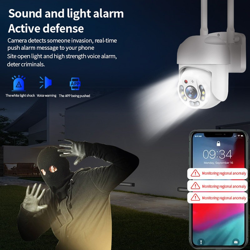 Câmera Ip Prova D'água Infravermelho Externa Wifi Hd - Imagem 3