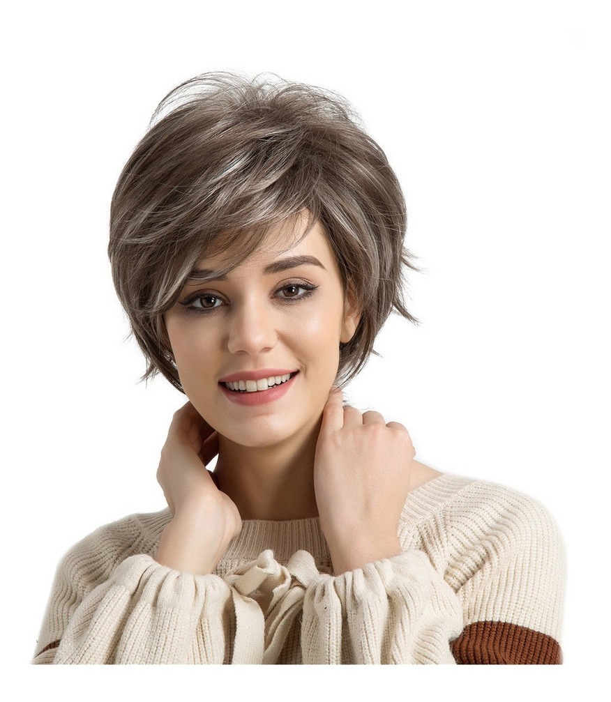 Peruca Curto Corte De Cabelo Perucas Curto Cabelo Humano Per - Imagem 2