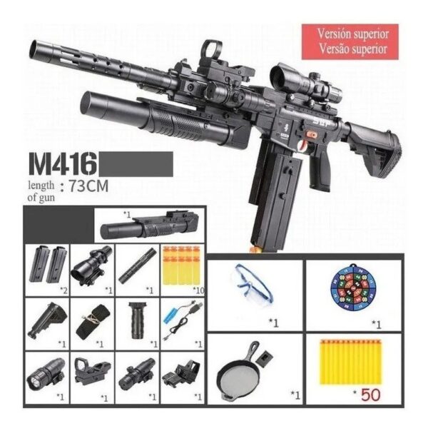 Arma de brinquedo realista para armas dardos automática Rifle