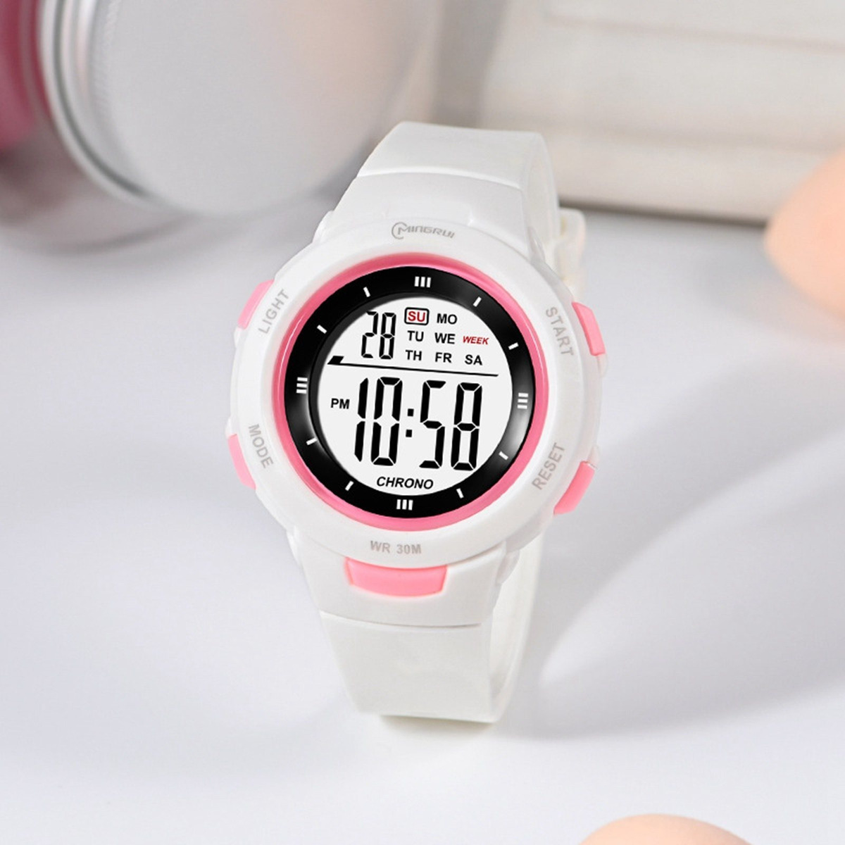 Meninos Girls Digital Watch Electro Impermeável Ao Ar Livre - Imagem 11