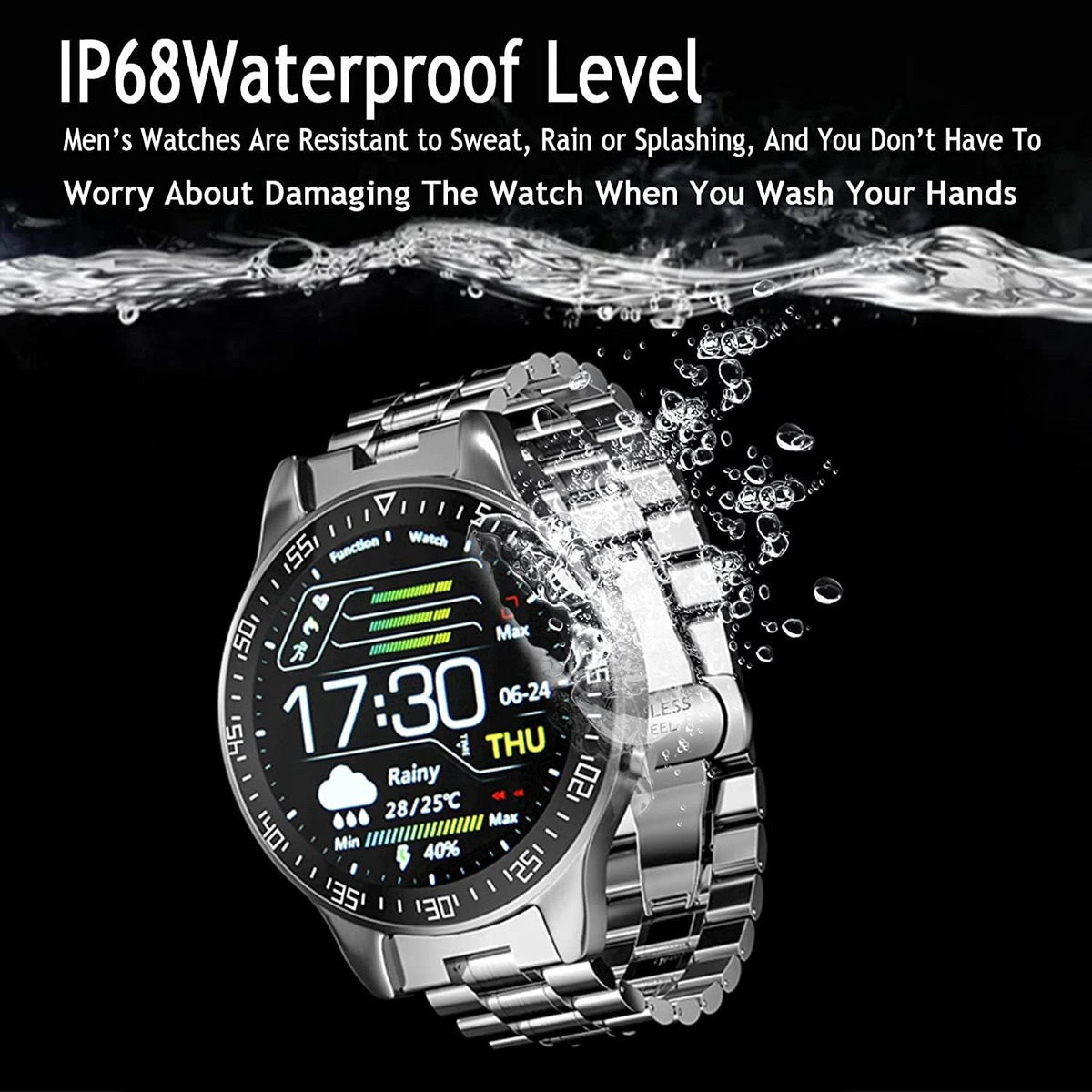 Smartwatch Masculino Ip68 Fitness Com Tela Sensível - Imagem 2