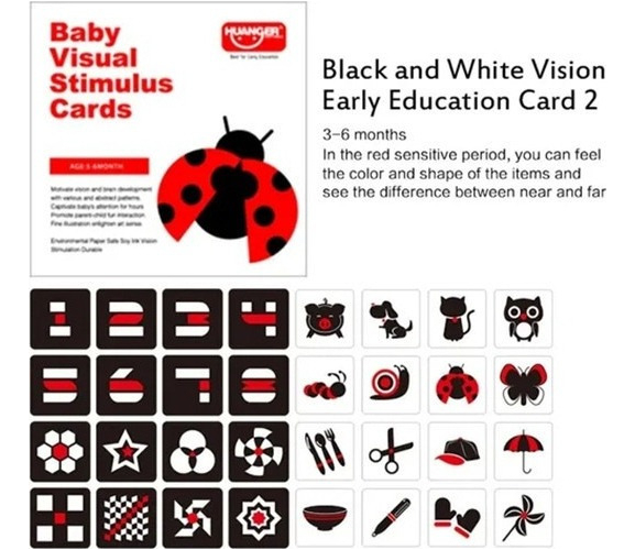 Brinquedo De Cartão De Estimulação Visual Montessori Para Ed - Imagem 5