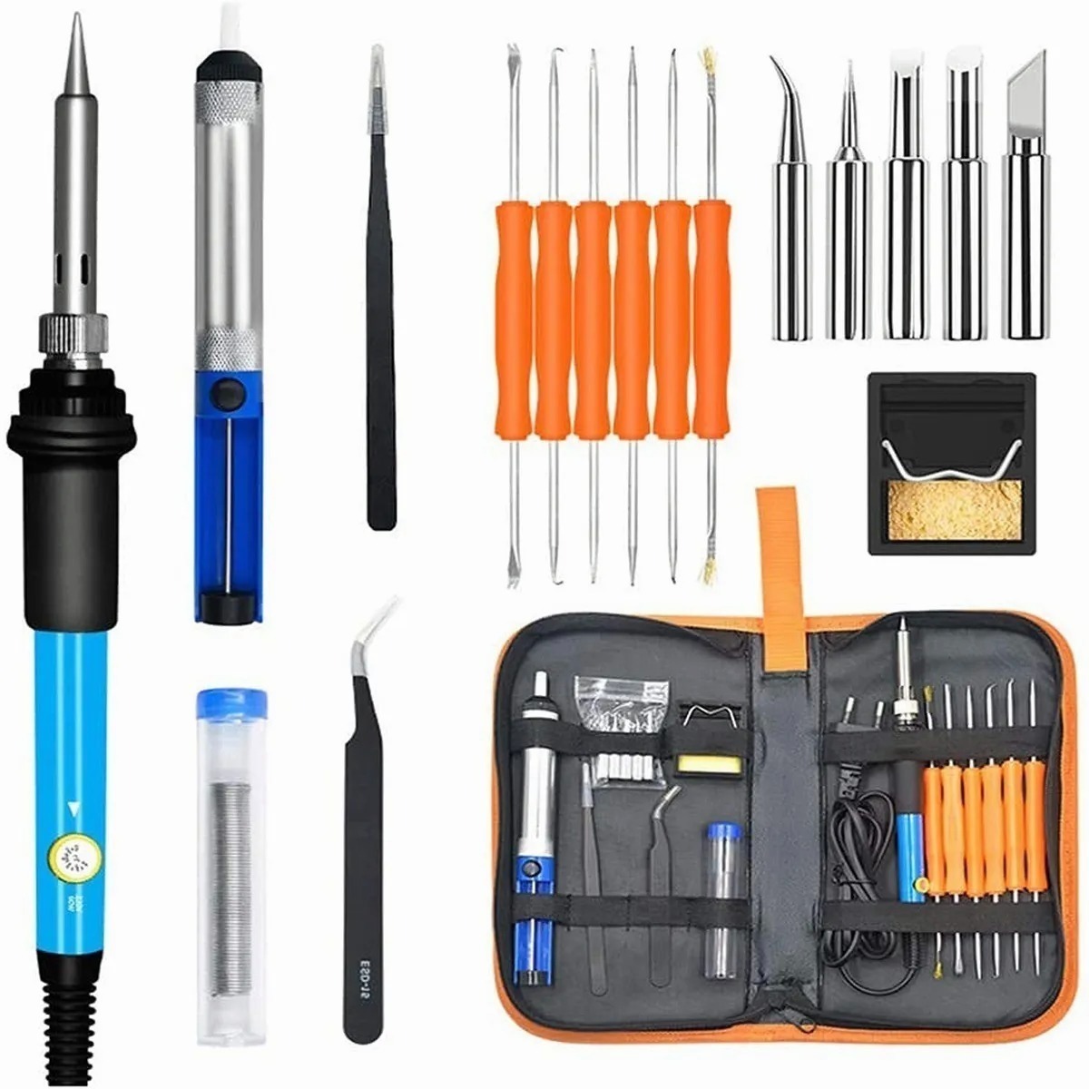 Conjunto De Ferro De Solda Elétrico De Temperatura Regulável