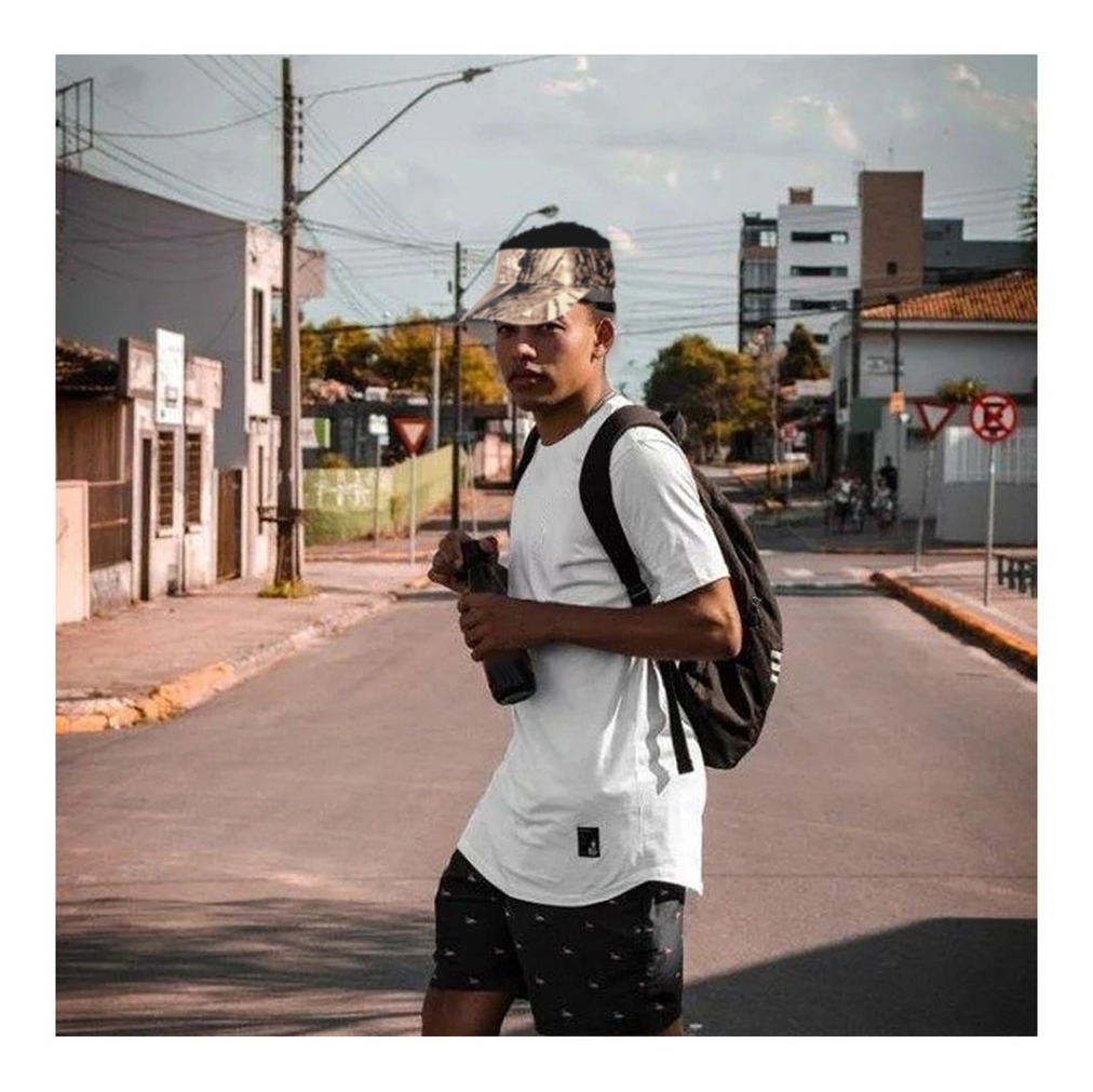 Boné De Peruca Com Peruca De Cabelo De Camufla Falsa Base Só - Imagem 3