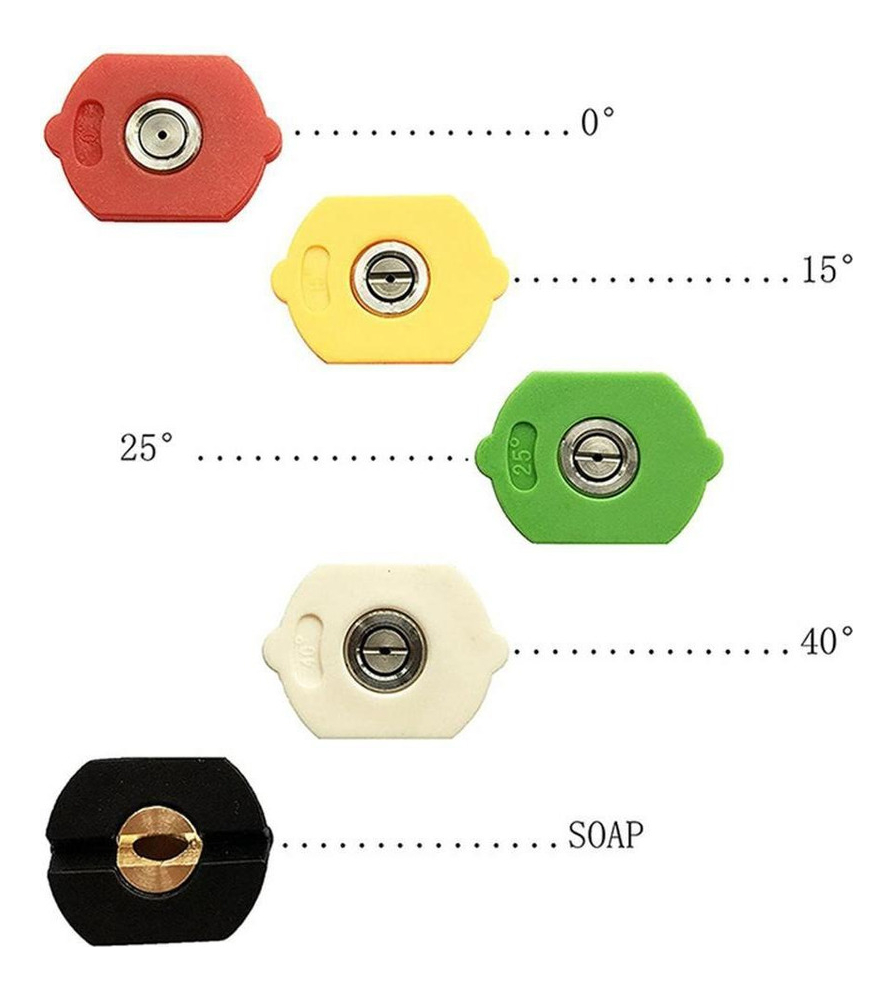 Pacote De 5 Bicos De Lavadora De Pressão Com Extensão - Imagem 8