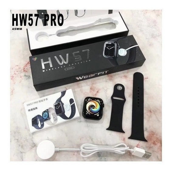 Hw57 Pro Smart Watch Carregamento Sem Fio Para Android/ios - Imagem 2