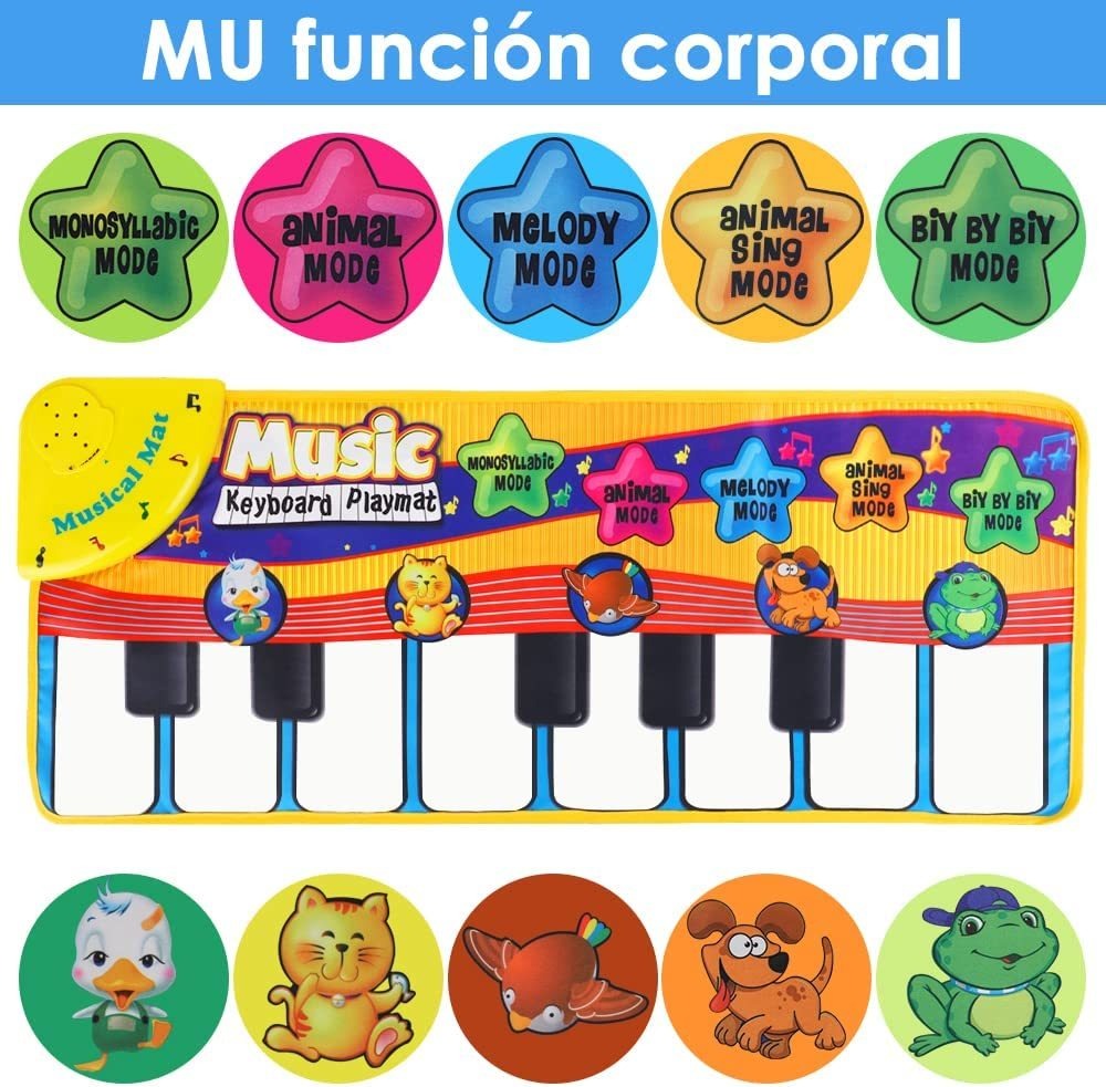 Tapete Instrumento Musical Infantil Tapete Dança Piano 110cm - Imagem 9