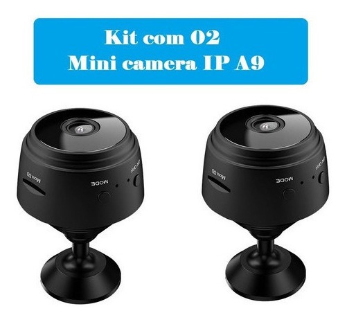 Mini Camera Ip Espiã Wifi A9 Magnética Bateria Portatil 2pcs