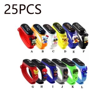 25pcs Pulseira De Relógio De Desenho Animado Para Crianças