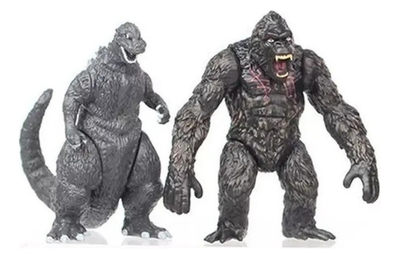 8 Peças De Boneca De Dinossauro Godzilla King Kong De 2ª Ger - Imagem 5