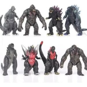 8 Peças De Boneca De Dinossauro Godzilla King Kong De 2ª Ger