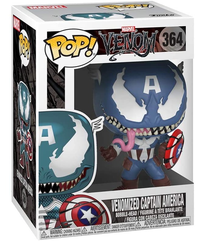 Funko Pop Marvel Venom Venom Capitão América - Imagem 2