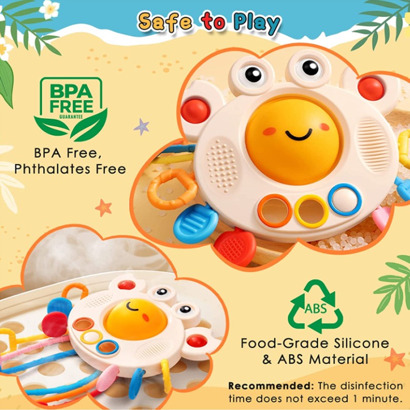 Brinquedos Sensoriais Para Bebês, Brinquedo De Silicone Pull - Imagem 4
